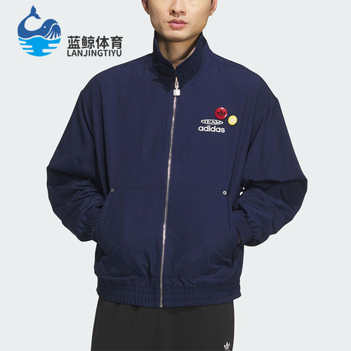 Adidas/阿迪达斯正品三叶草男士日常运动宽松翻领耐穿外套KC0135