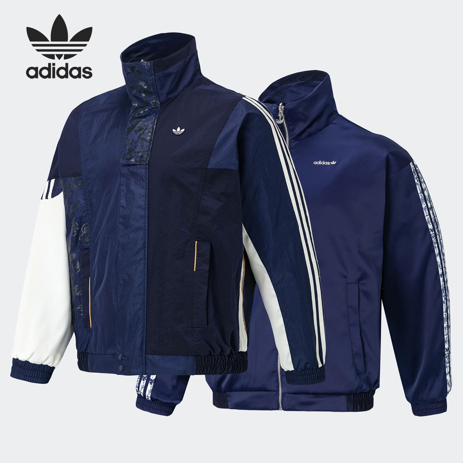 Adidas/阿迪达斯官方正品三叶草2022春季新款男子运动夹克HH9962