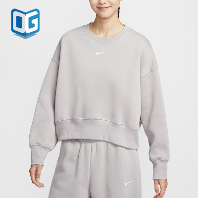 Nike/耐克正品秋冬女士运动针织加绒宽松卫衣套头衫DQ5762-009