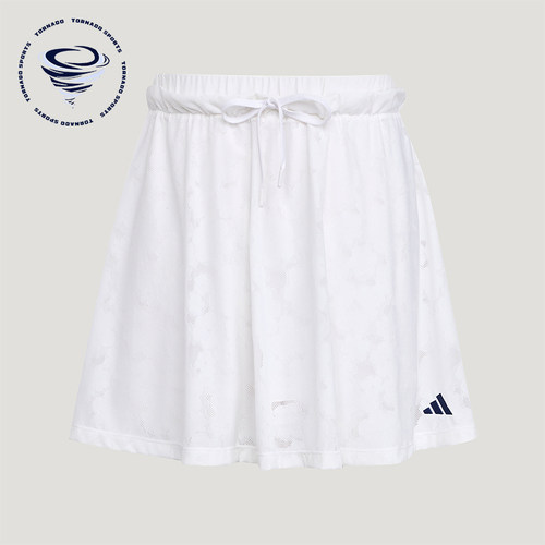 Adidas/阿迪达斯正品女士针织运动系带中腰休闲短裙KZ4175