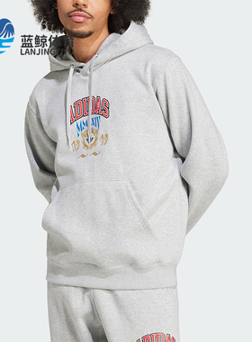 Adidas/阿迪达斯正品三叶草男士休闲针织宽松连帽日常卫衣IX6770