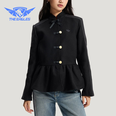 Adidas/阿迪达斯正品三叶草女士运动新中式花苞收腰夹克KR5068