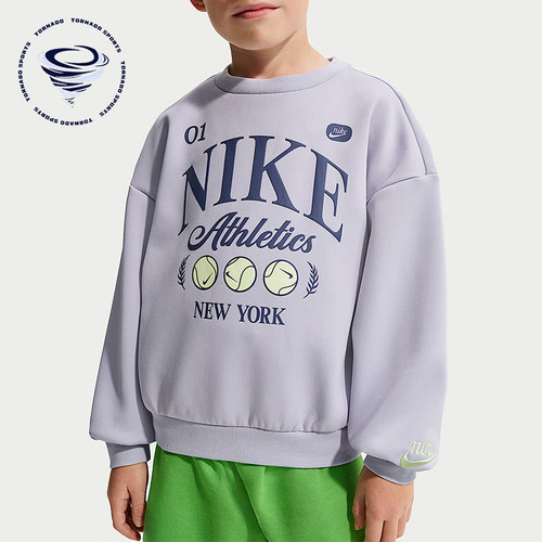 Nike/耐克正品Tennis Lifestyle小童休闲圆领印花卫衣IR8104-057