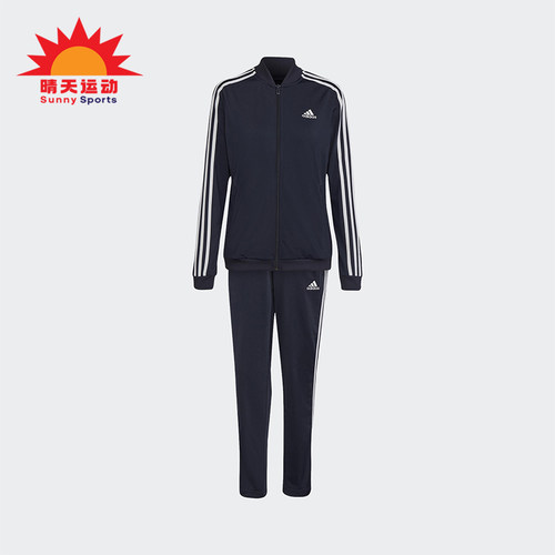 Adidas/阿迪达斯正品女士长袖夹克柔软长裤休闲套装H10155