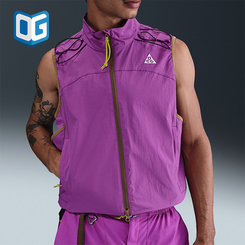 Nike/耐克正品CG Death Bloom男士运动拉链复古马甲HV0601-505