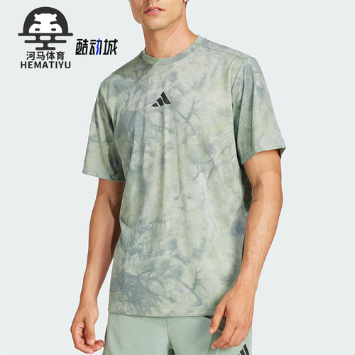 Adidas/阿迪达斯正品2025男士时尚圆领经典印花运动短袖JP3343