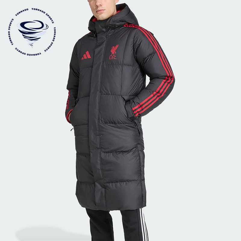 Adidas/阿迪达斯正品冬季男士长款利物浦足球运动羽绒服JW0966