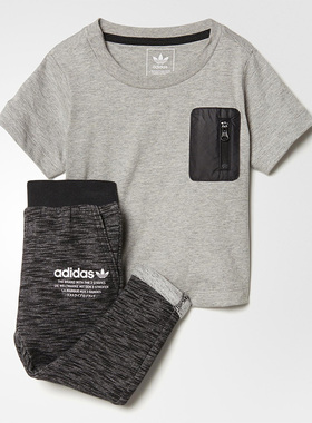 Adidas/阿迪达斯正品三叶草婴童舒适时尚休闲运动套装BQ4307