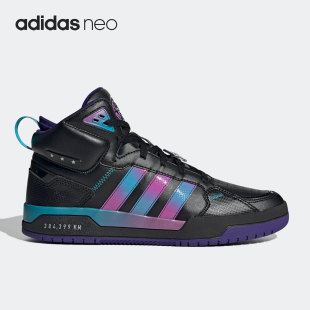 100DB Adidas Neo H03422 阿迪达斯官方正品 MID男女运动高帮休闲鞋