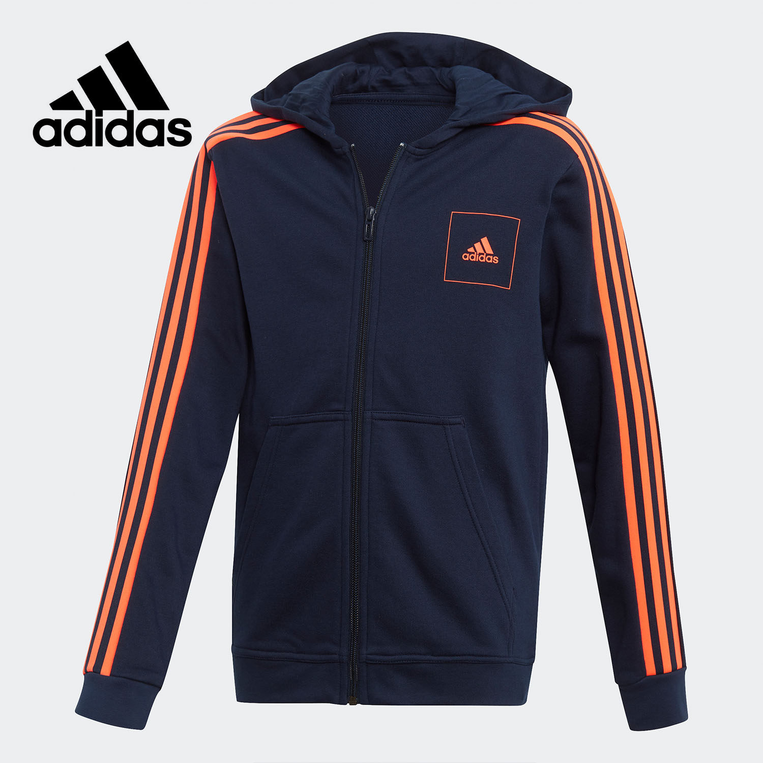 Adidas/阿迪达斯正品 当季新款男大童运动连帽长袖外套FL2816,童装/婴儿装/亲子装,普通外套,淘宝优惠券,粉丝福利购,淘宝优惠卷