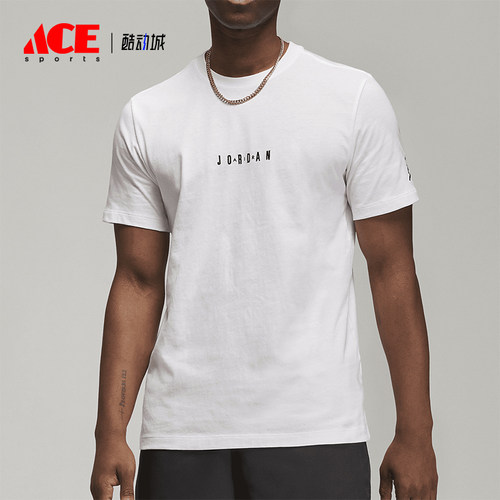 Nike/耐克正品JORDAN男士圆领套头透气经典运动短袖DM3182-100
