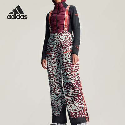 Adidas/阿迪达斯正品新款女士动物豹纹印花运动背带裤IW3872