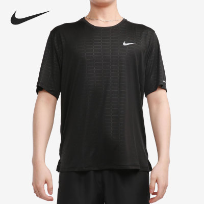 Nike/耐克正品 MILER SS EMBOSS 男子舒适运动T恤 DA1318-010