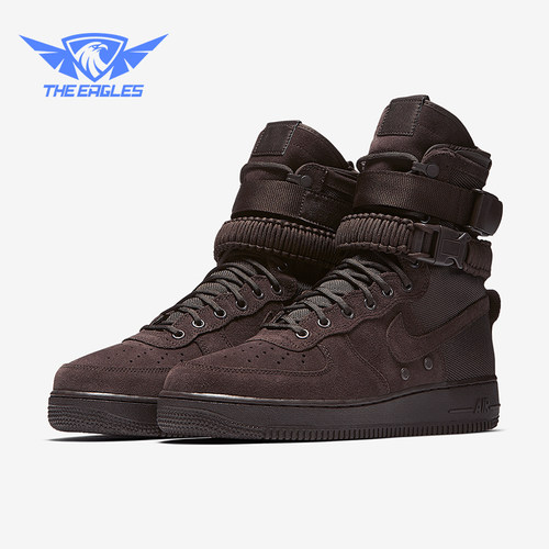 Nike/耐克正品SF AF1 Velvet Brown男士高帮板鞋864024-203