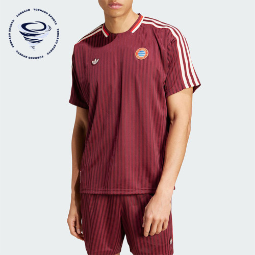 Adidas/阿迪达斯正品三叶草男士足球运动三条纹短袖JF0595