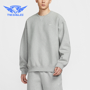 透气圆领针织加绒卫衣HV1087 Nike Swoosh男士 Solo 063 耐克正品