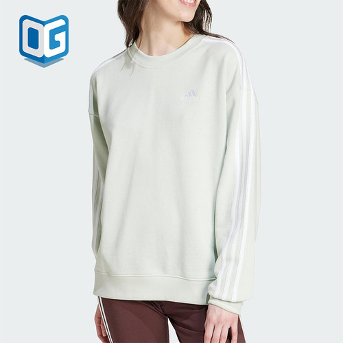 Adidas/阿迪达斯正品保暖春季款女士圆领套头耐穿卫衣IY4210