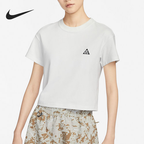 Nike/耐克正品新款女士简约休闲针织圆领短袖T恤FD2717-121