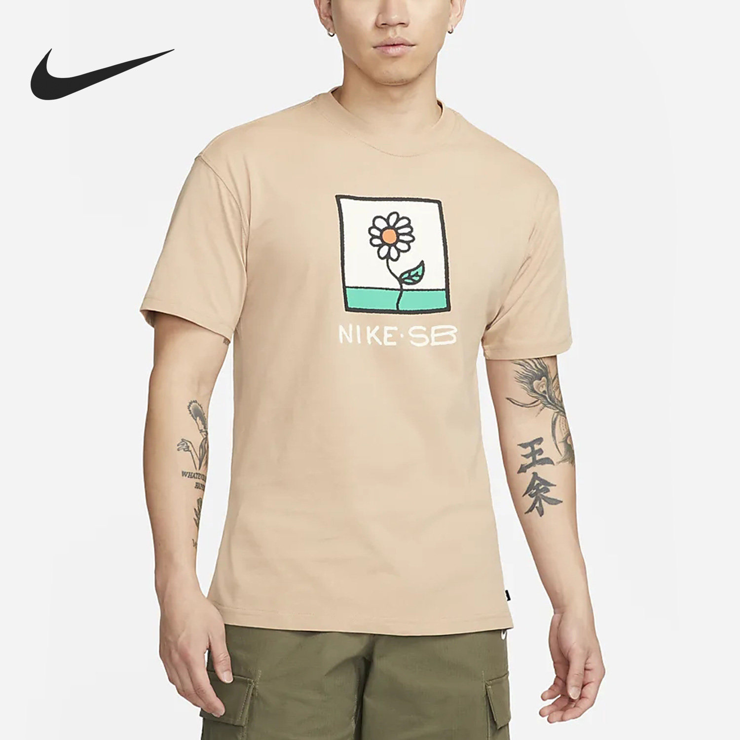 Nike/耐克官方正品夏季训练休闲圆领男子运动短袖T恤FB8139-200