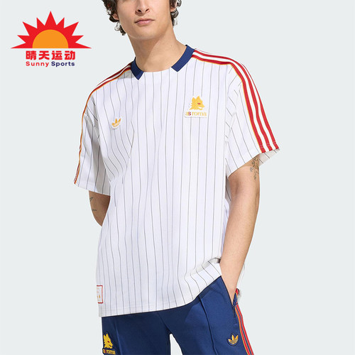 Adidas/阿迪达斯正品三叶草男女运动圆领经典复古足球短袖JM2128