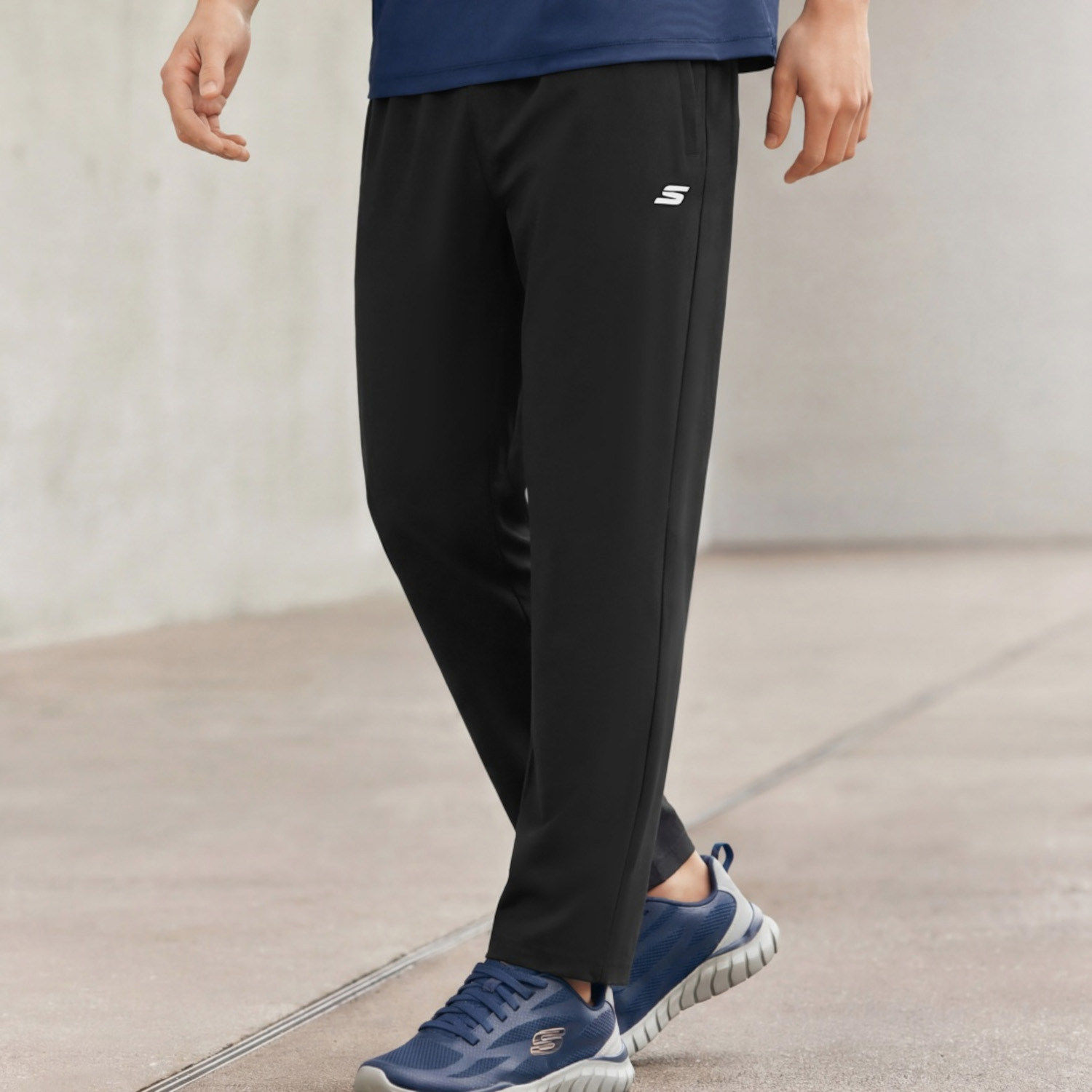 Skechers斯凯奇正品男针织松紧亲肤舒适运动裤P226M081-0018