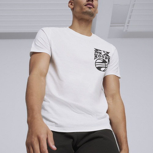 Puma/彪马正品2024新款男士撞色印花篮球运动T恤624822-01