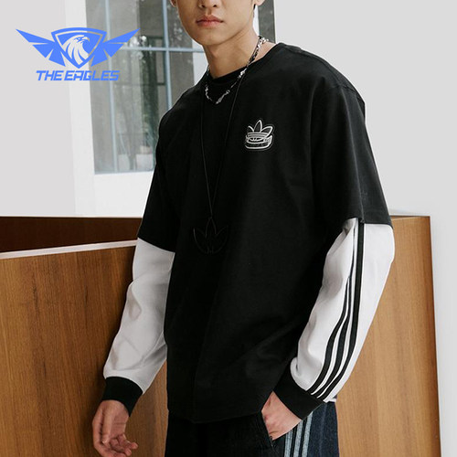 Adidas/阿迪达斯正品三叶草男女圆领简约经典运动短袖T恤KC3107