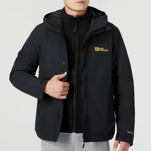 Jack wolfskin/狼爪正品复古男士三合一冲锋衣5012776-6000