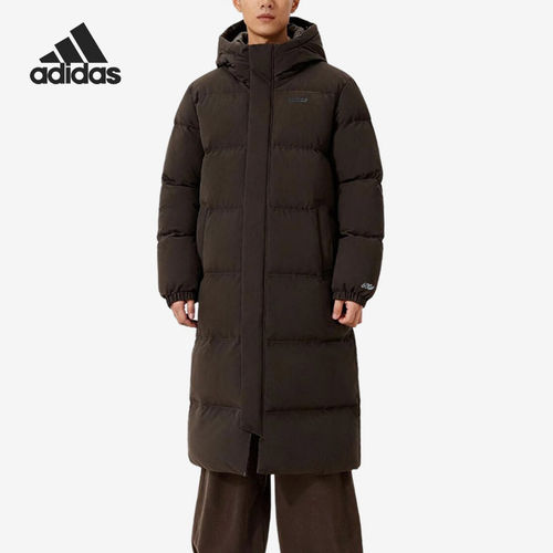 Adidas/阿迪达斯正品新款男羽绒服连帽长款保暖外套KC2163