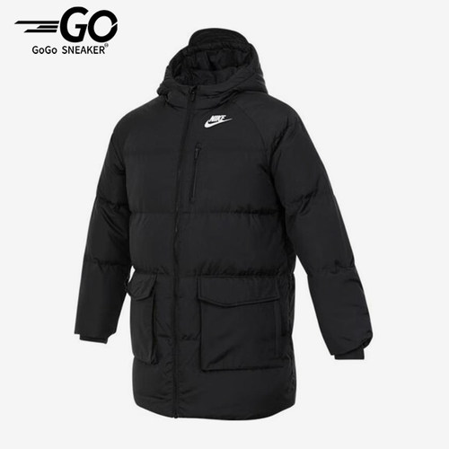 Nike/耐克正品冬季大童户外保暖运动连帽中长款羽绒服HQ7162-010