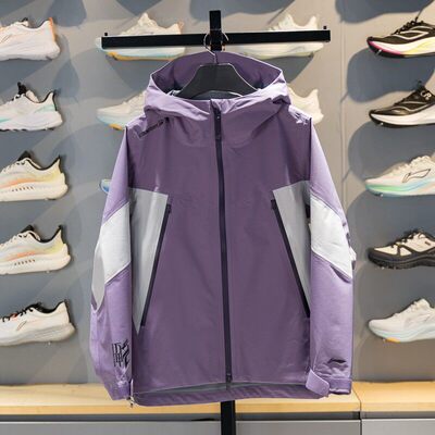 李宁正品户外系列女子防风排湿宽松休闲连帽夹克外套AEMW014-3