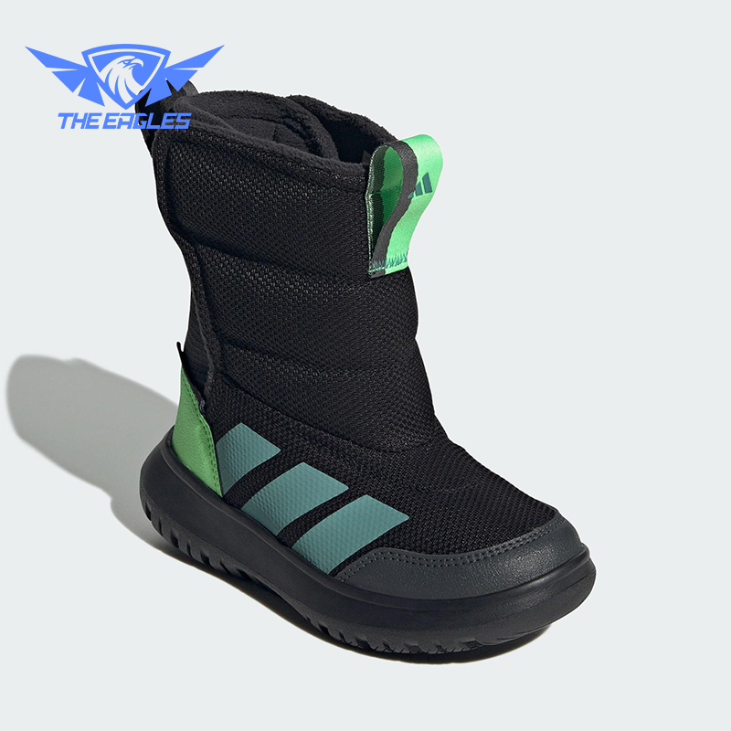 Adidas/阿迪达斯正品WINTERPLAY小童加绒保暖高帮雪地靴JQ2630