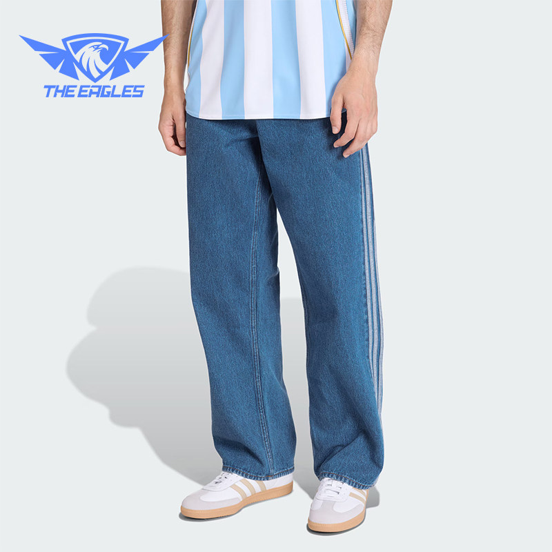 Adidas/阿迪达斯正品三叶草男士休闲经典复古牛仔运动裤KD1499图片
