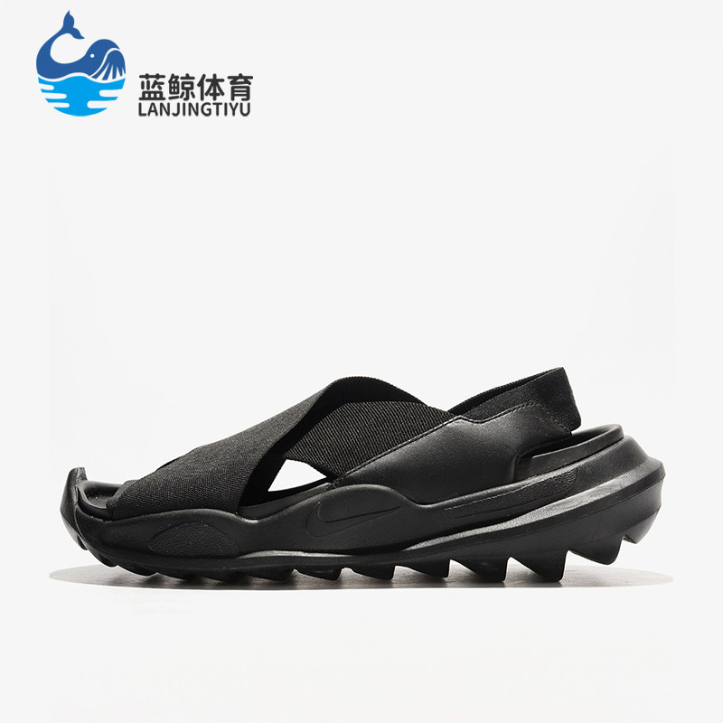 Nike/耐克正品JORDAN猫爪鞋新款女黑色经典魔术贴凉鞋AO2722-001
