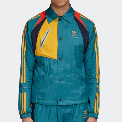 Adidas/阿迪达斯正品男士常规拉链翻领拼色运动夹克FS3759