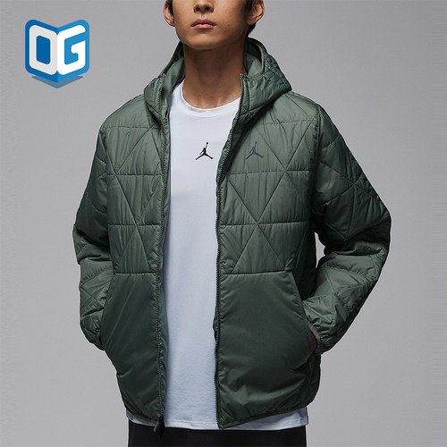 Nike/耐克正品JORDAN男士休闲运动连帽保暖梭织棉服FZ3163-351