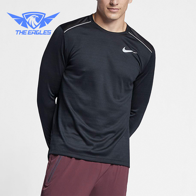 Nike/耐克正品春秋男士轻盈圆领柔软经典透气长袖T恤AJ7569-010