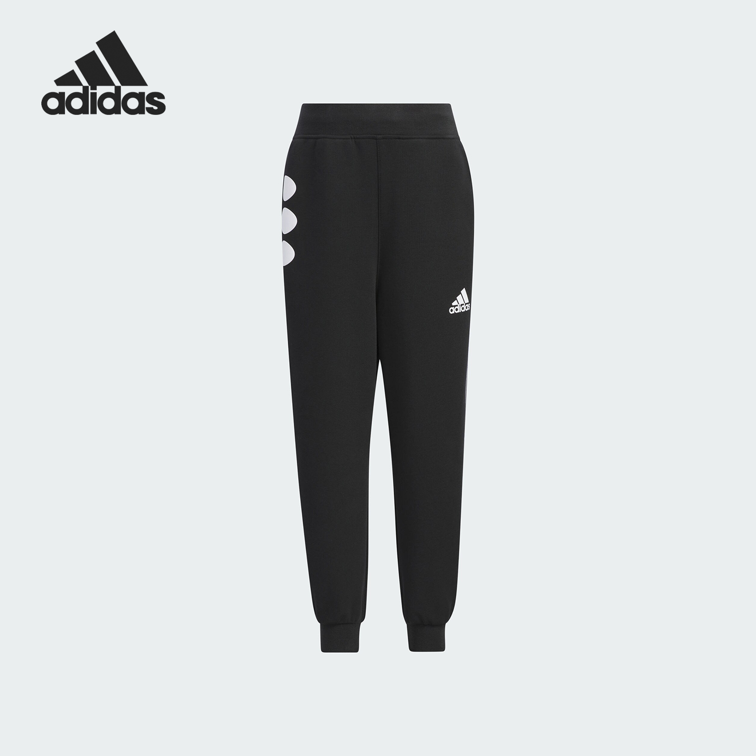 Adidas/阿迪达斯正品新款奶龙联名款儿童束脚运动长裤JF1375