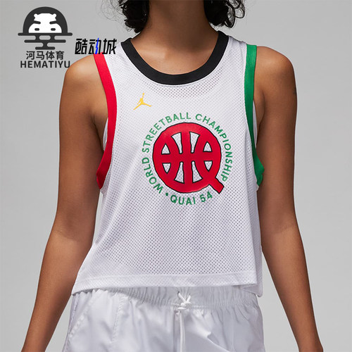 Nike/耐克正品JORDAN女士字母印花透气无袖背心FN4220-100