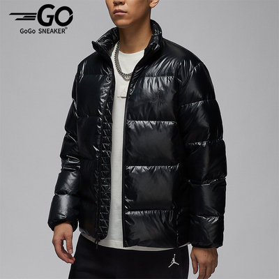 耐克男士亮面宽松保暖防风羽绒服