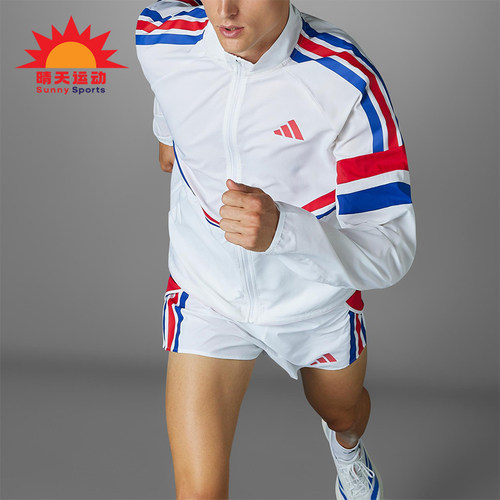 Adidas/阿迪达斯正品复古修身跑步男士经典运动立领夹克JD7317