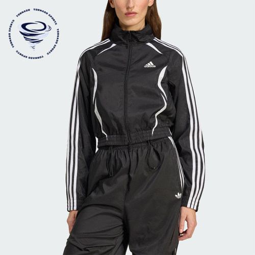 Adidas/阿迪达斯正品SLIM TRACKTOP女士立领修身运动外套KE9786