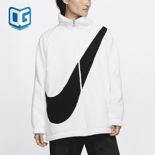 Nike/耐克正品秋冬新款女士双面穿保暖羊羔绒外套CI8938-100