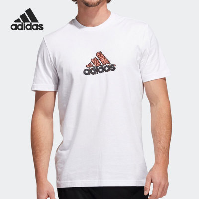 阿迪达斯运动休闲男子短袖t恤