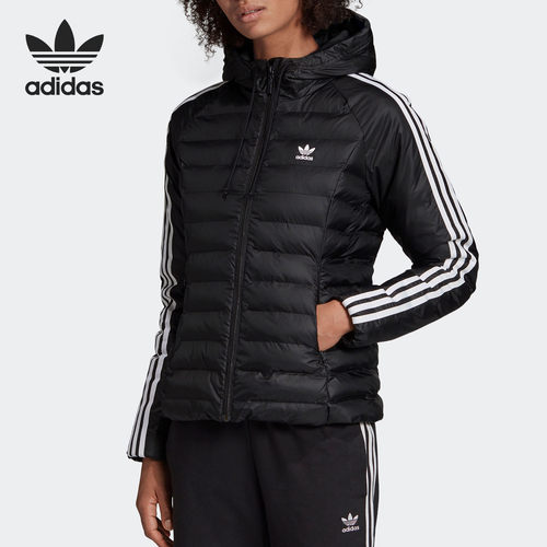 Adidas/阿迪达斯正品三叶草女子冬季保暖连帽运动棉服 ED4784