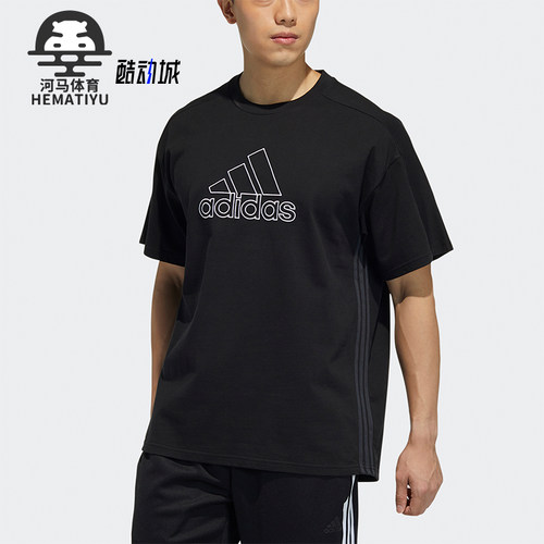 阿迪达斯男士运动休闲短袖时尚