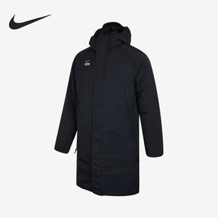 DJ0992 Nike 保暖连帽足球运动棉服 男子中长款 010 耐克官方正品