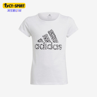 男女大童运动休闲短袖 Adidas 新款 夏季 T恤GN1435 阿迪达斯正品