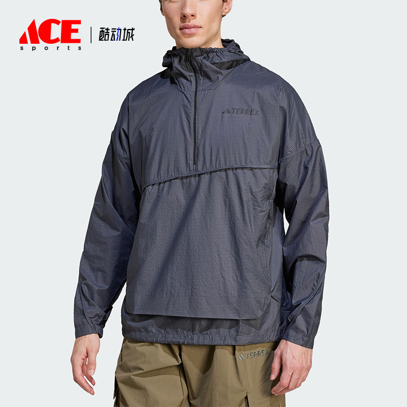 Adidas/阿迪达斯正品TERREX男士宽松徒步经典运动套头衫JD8427
