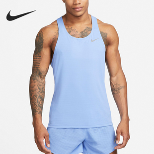 Nike/耐克正品Dri-FIT 男士轻盈透气跑步运动背心DQ4733-450